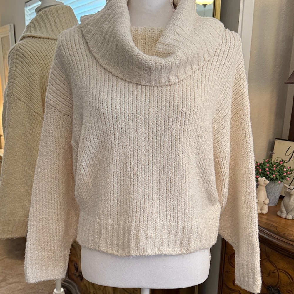 Pilcro Soft Cream Turtleneck Sweater - Picture 5 of 15